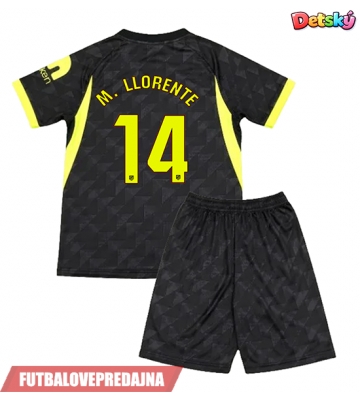 Lacne Dětský Futbalové dres Atletico Madrid Marcos Llorente #14 2026-27 Krátky Rukáv - Preč (+ trenírky)